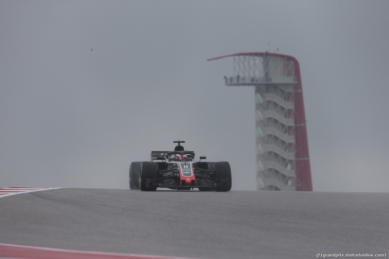 GP USA, 19.10.2018- free Practice 1,  Romain Grosjean (FRA) Haas F1 Team VF-18