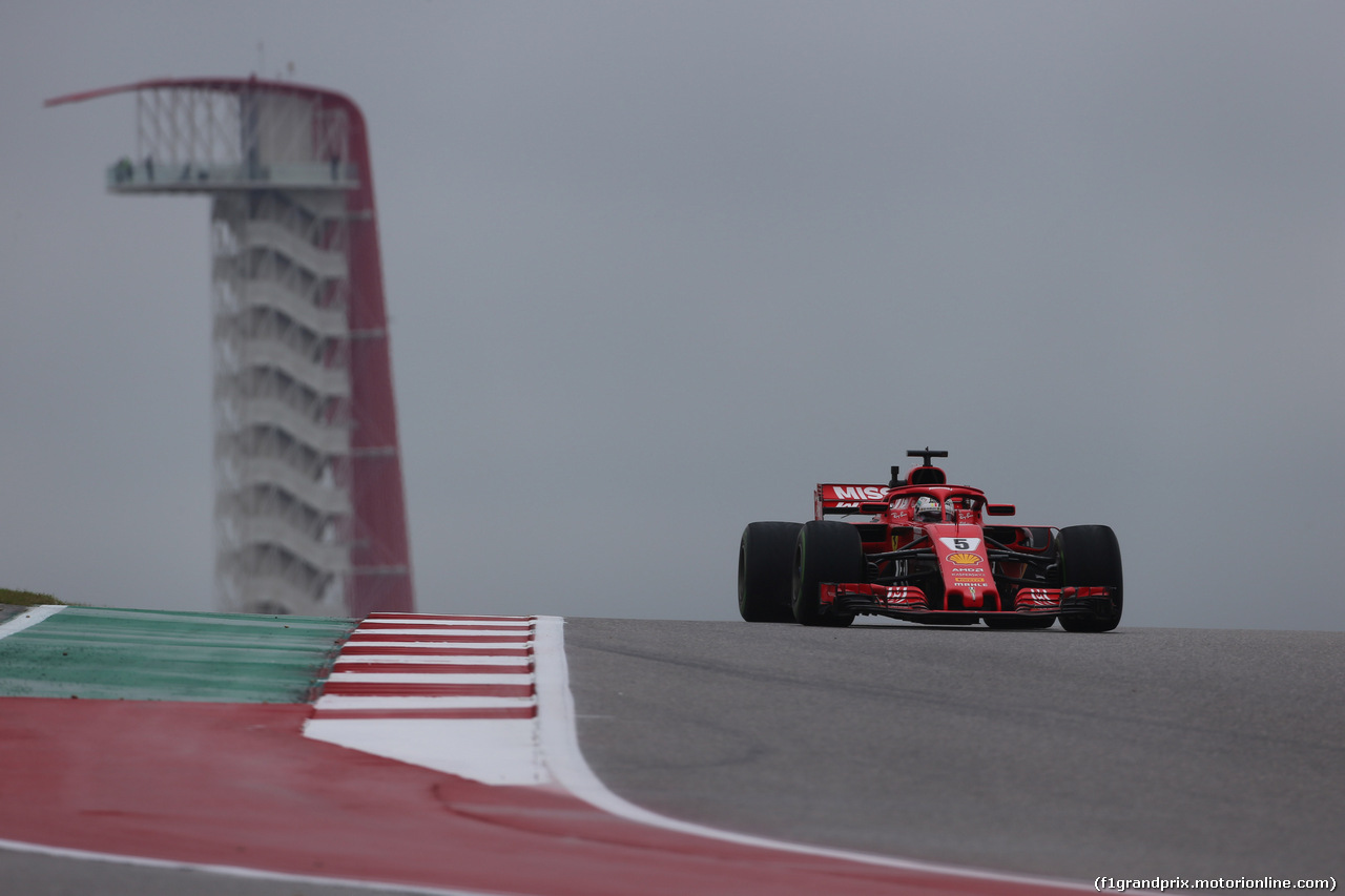 GP USA, 19.10.2018- free Practice 1, Sebastian Vettel (GER) Ferrari SF71H