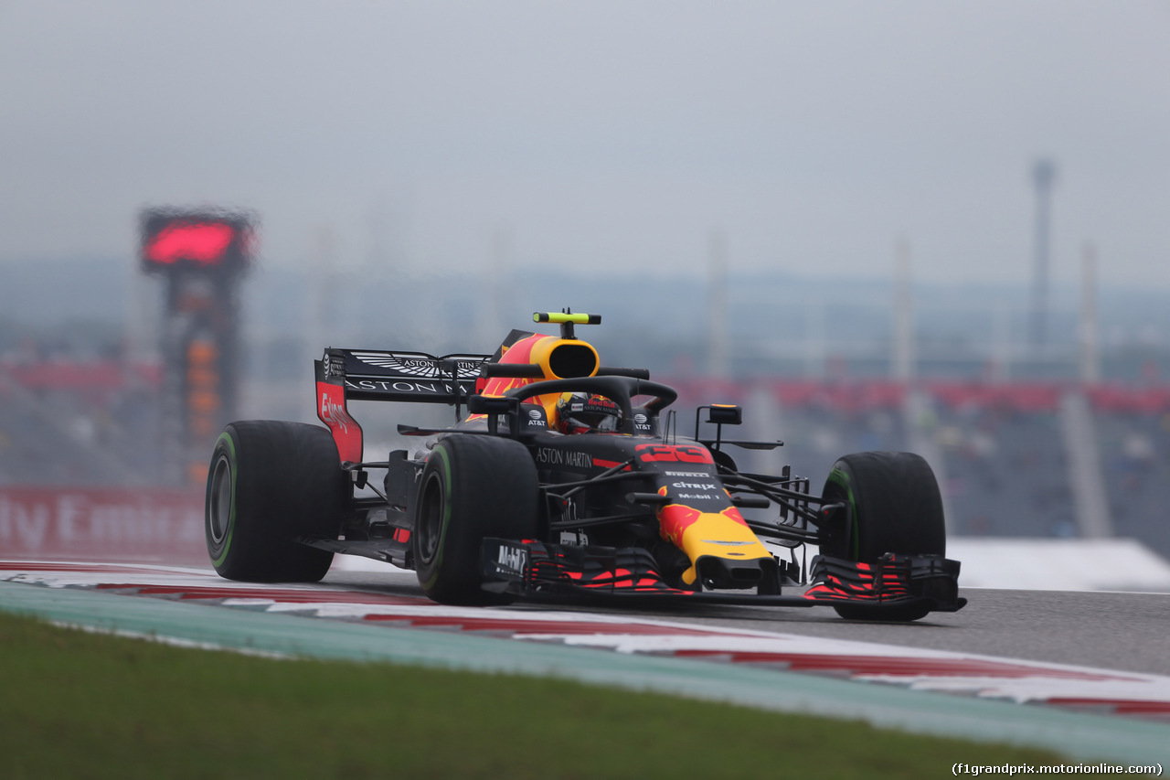 GP USA, 19.10.2018- free Practice 1, Max Verstappen (NED) Red Bull Racing RB14