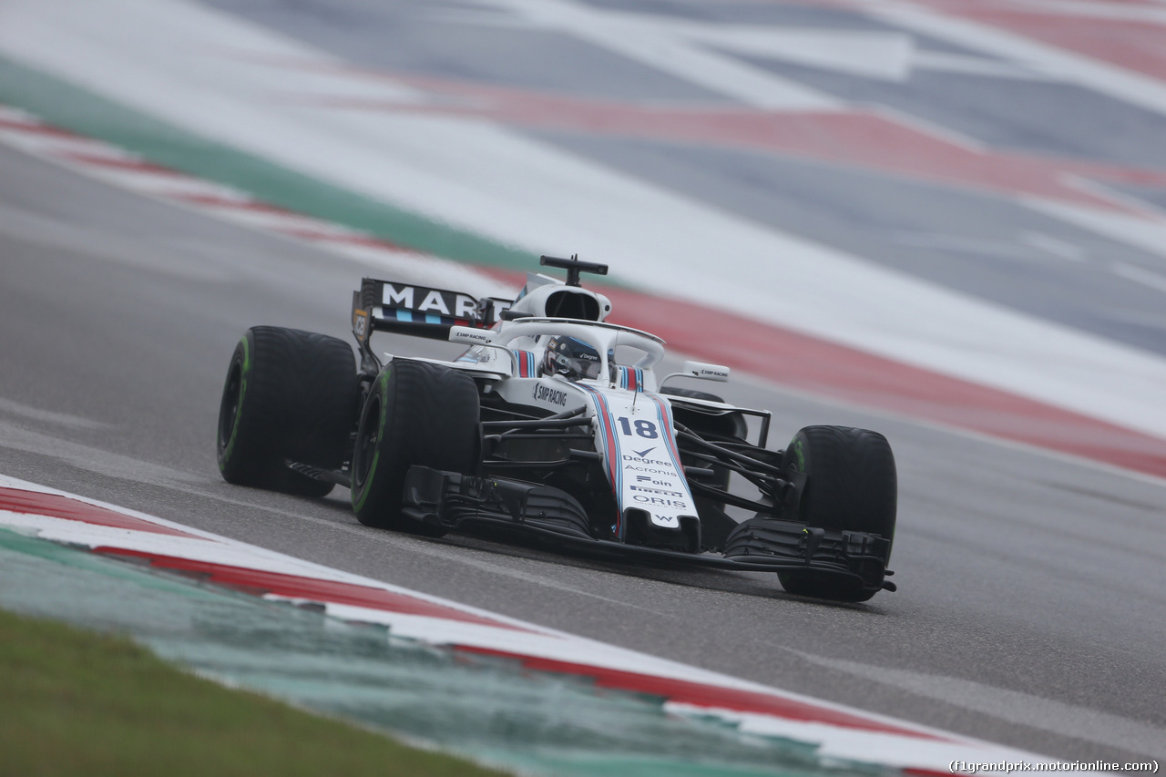 GP USA, 19.10.2018- free Practice 1, Lance Stroll (CDN) Williams FW41