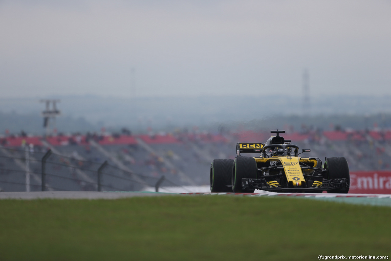GP USA, 19.10.2018- free Practice 1, Nico Hulkenberg (GER) Renault Sport F1 Team RS18