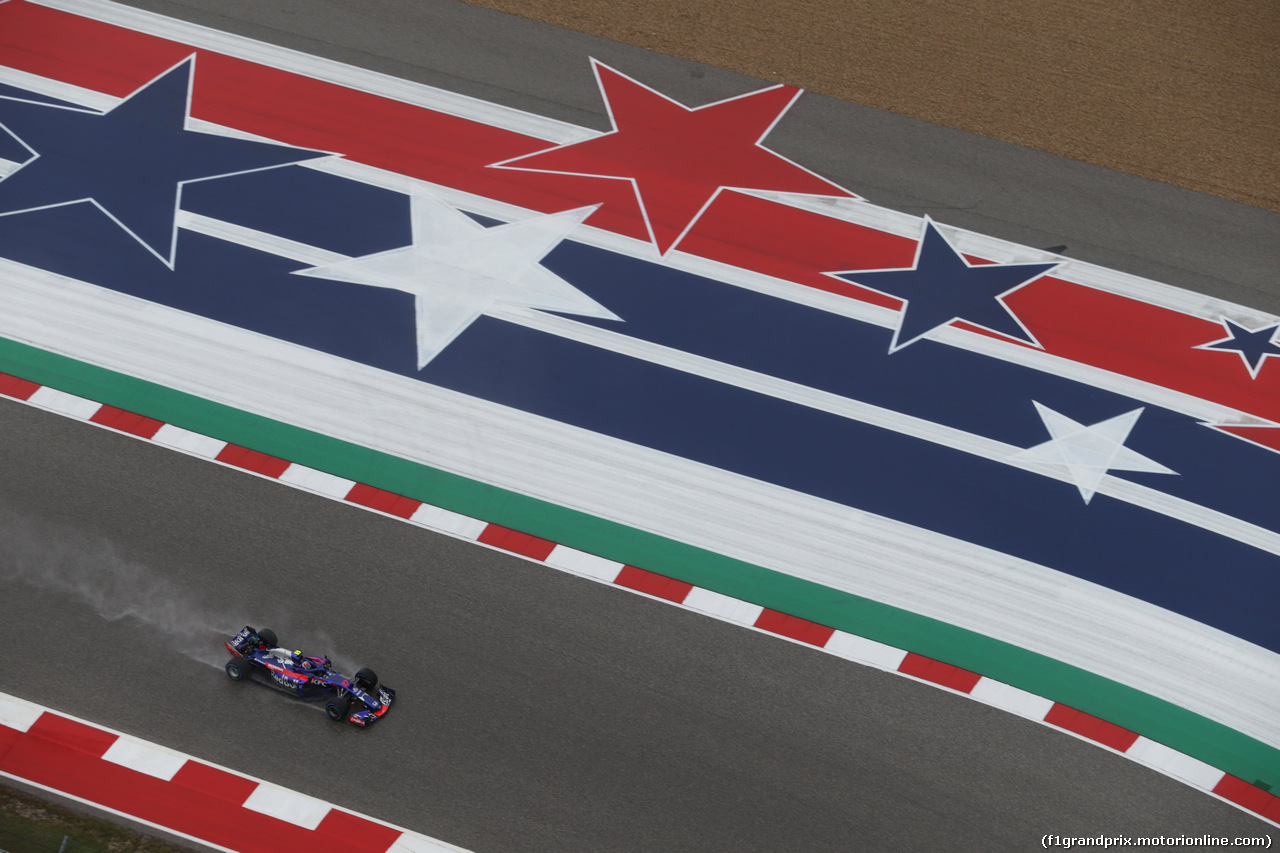 GP USA, 19.10.2018- free Practice 1, Pierre Gasly (FRA) Scuderia Toro Rosso STR13