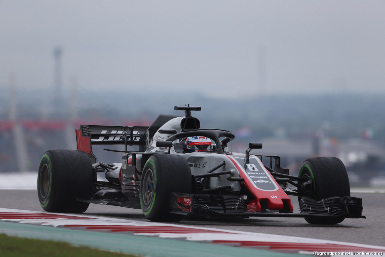 GP USA, 19.10.2018- free Practice 1, Romain Grosjean (FRA) Haas F1 Team VF-18
