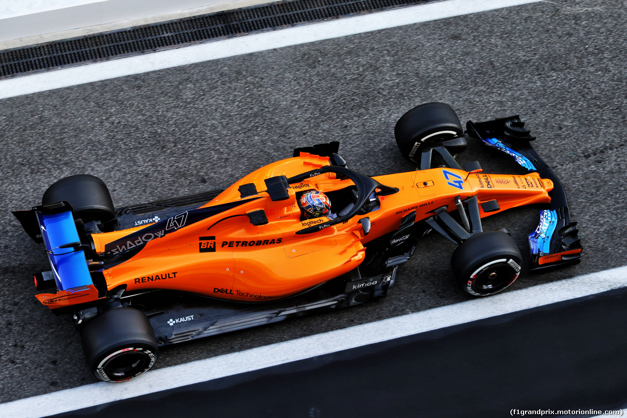 TEST F1 ABU DHABI 27 NOVEMBRE, Lando Norris (GBR) McLaren MCL33 Test Driver.
27.11.2018.