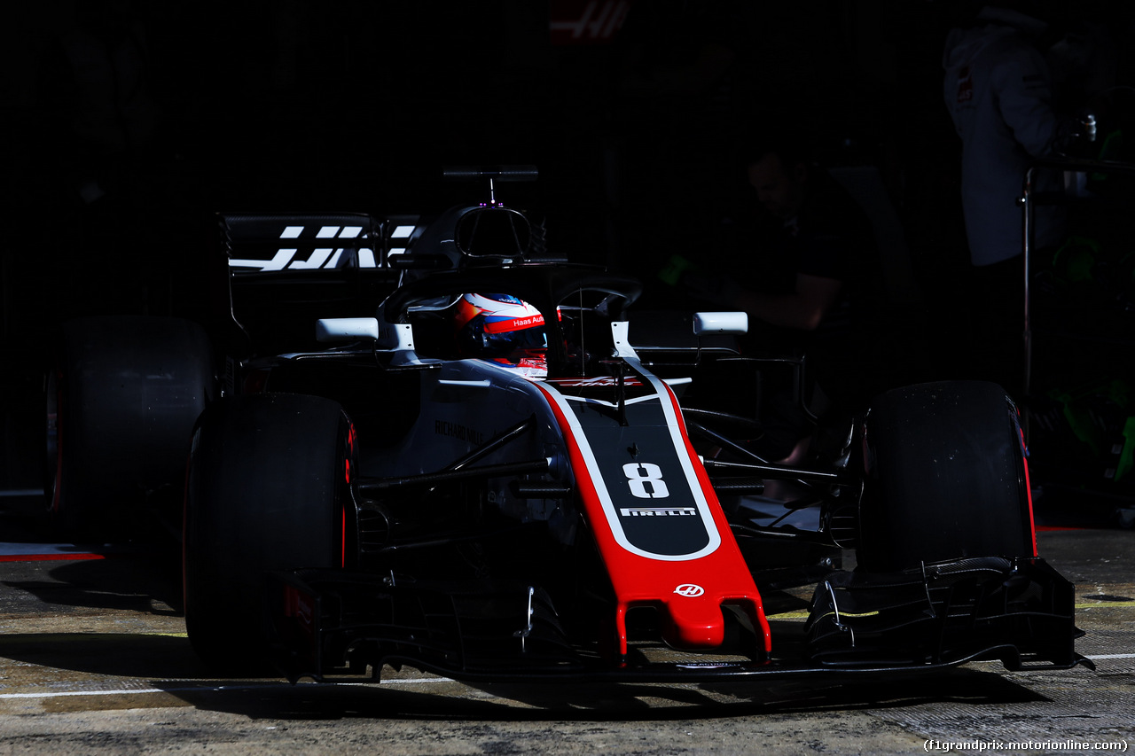 TEST F1 BARCELLONA 15 MAGGIO, Romain Grosjean (FRA) Haas F1 Team VF-18.
15.05.2018.