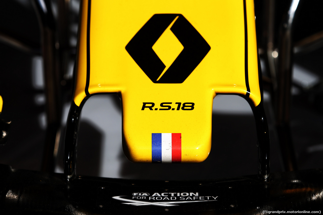 TEST F1 BARCELLONA 15 MAGGIO, Renault Sport F1 Team RS18 nosecone.
15.05.2018.