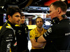TEST F1 BARCELLONA 15 MAGGIO, (L to R): Carlos Sainz Jr (ESP) Renault Sport F1 Team with Jack Aitken (GBR) / (KOR) Renault Sport F1 Team Test e Reserve Driver; Ciaron Pilbeam (GBR) Renault Sport F1 Team Chief Gara Engineer; e Alan Permane (GBR) Renault Sport F1 Team Trackside Operations Director.
15.05.2018.
