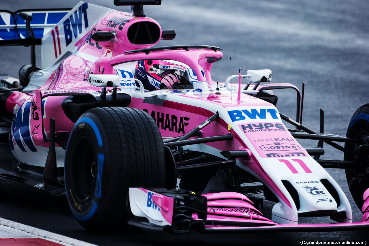 TEST F1 BARCELLONA 1 MARZO, Sergio Perez (MEX) Sahara Force India F1 VJM11.
01.03.2018.