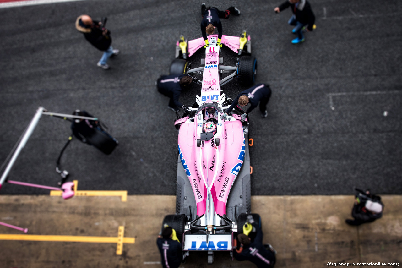 TEST F1 BARCELLONA 1 MARZO, Sergio Perez (MEX) Sahara Force India F1 VJM11.
01.03.2018.