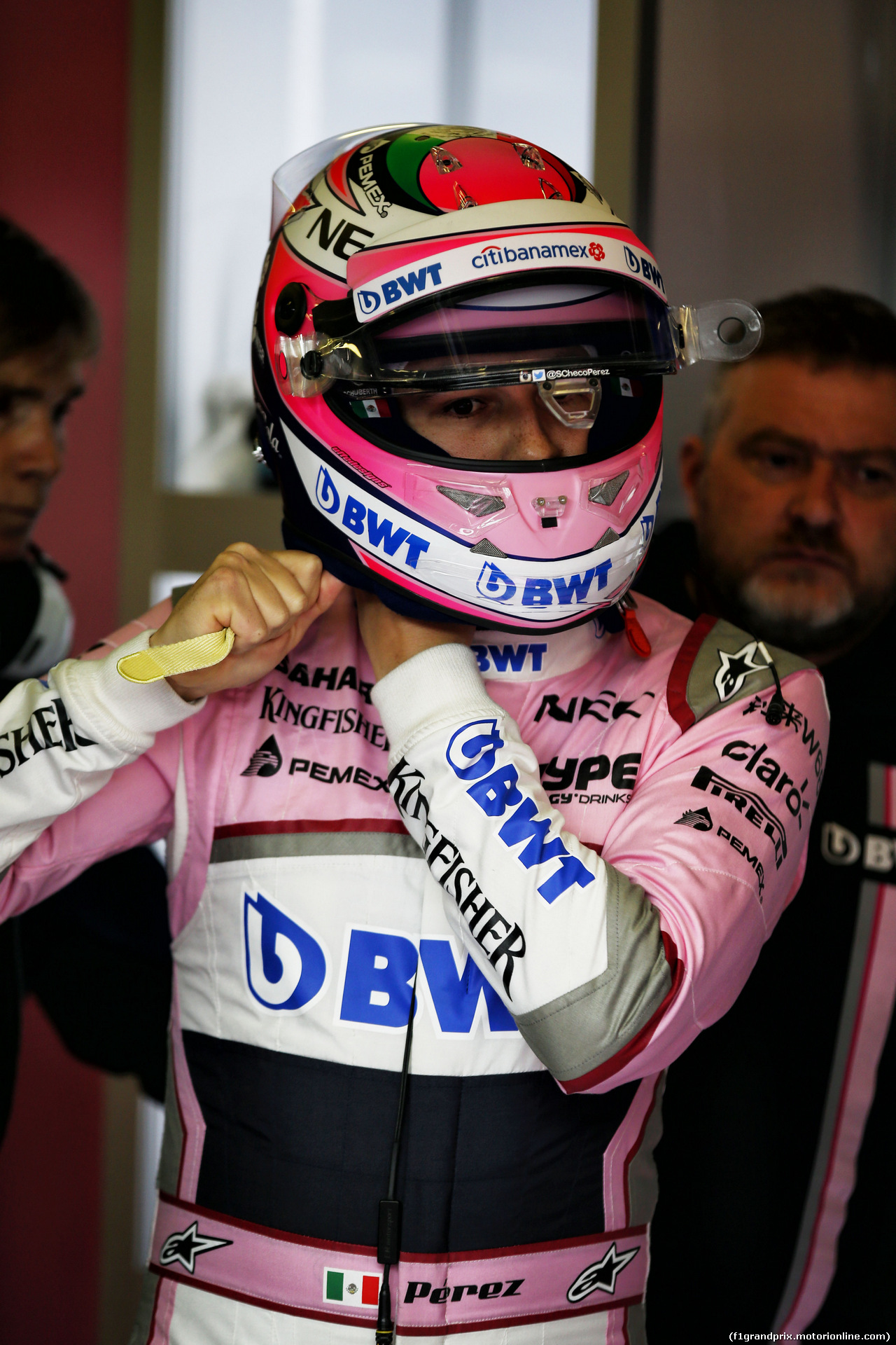 TEST F1 BARCELLONA 1 MARZO, Sergio Perez (MEX) Sahara Force India F1.
01.03.2018.