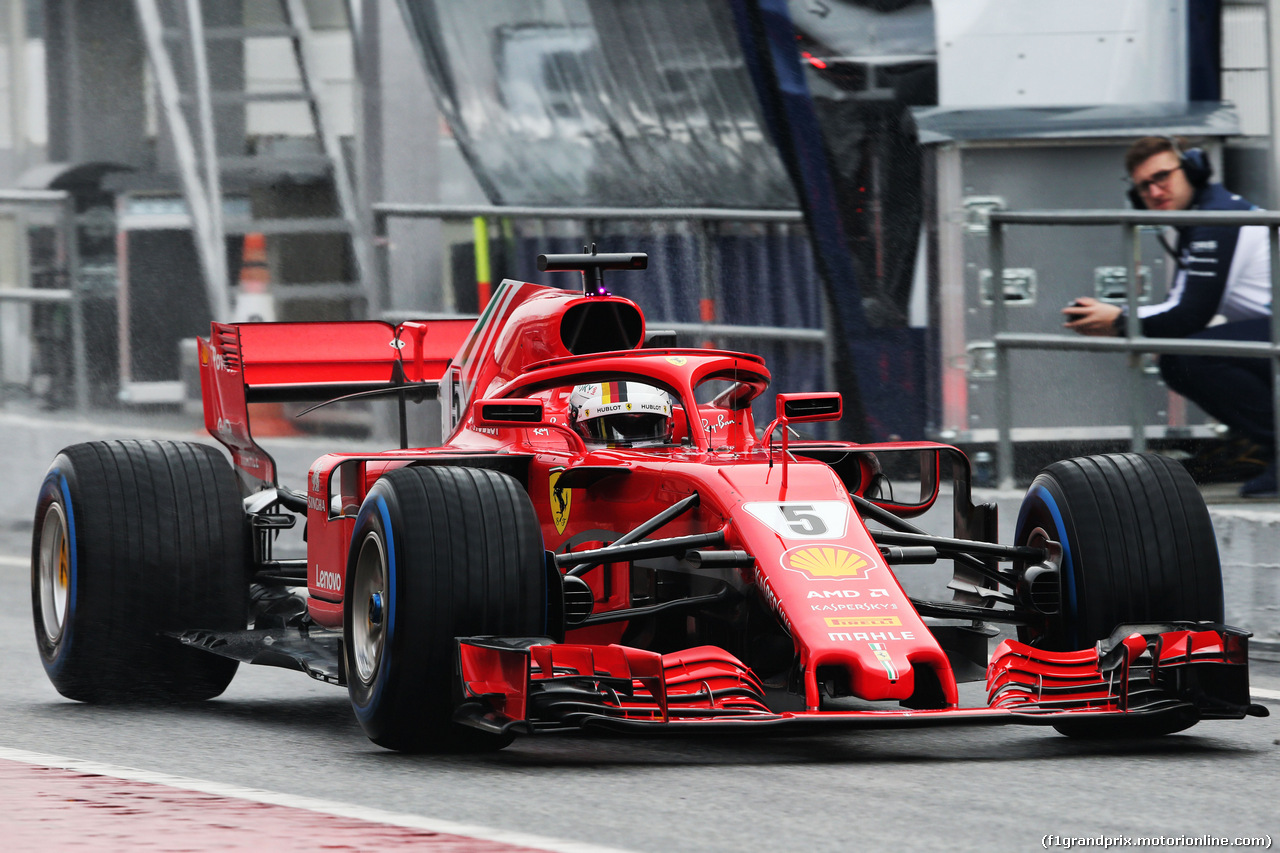 TEST F1 BARCELLONA 1 MARZO, Sebastian Vettel (GER) Ferrari SF71H.
01.03.2018.