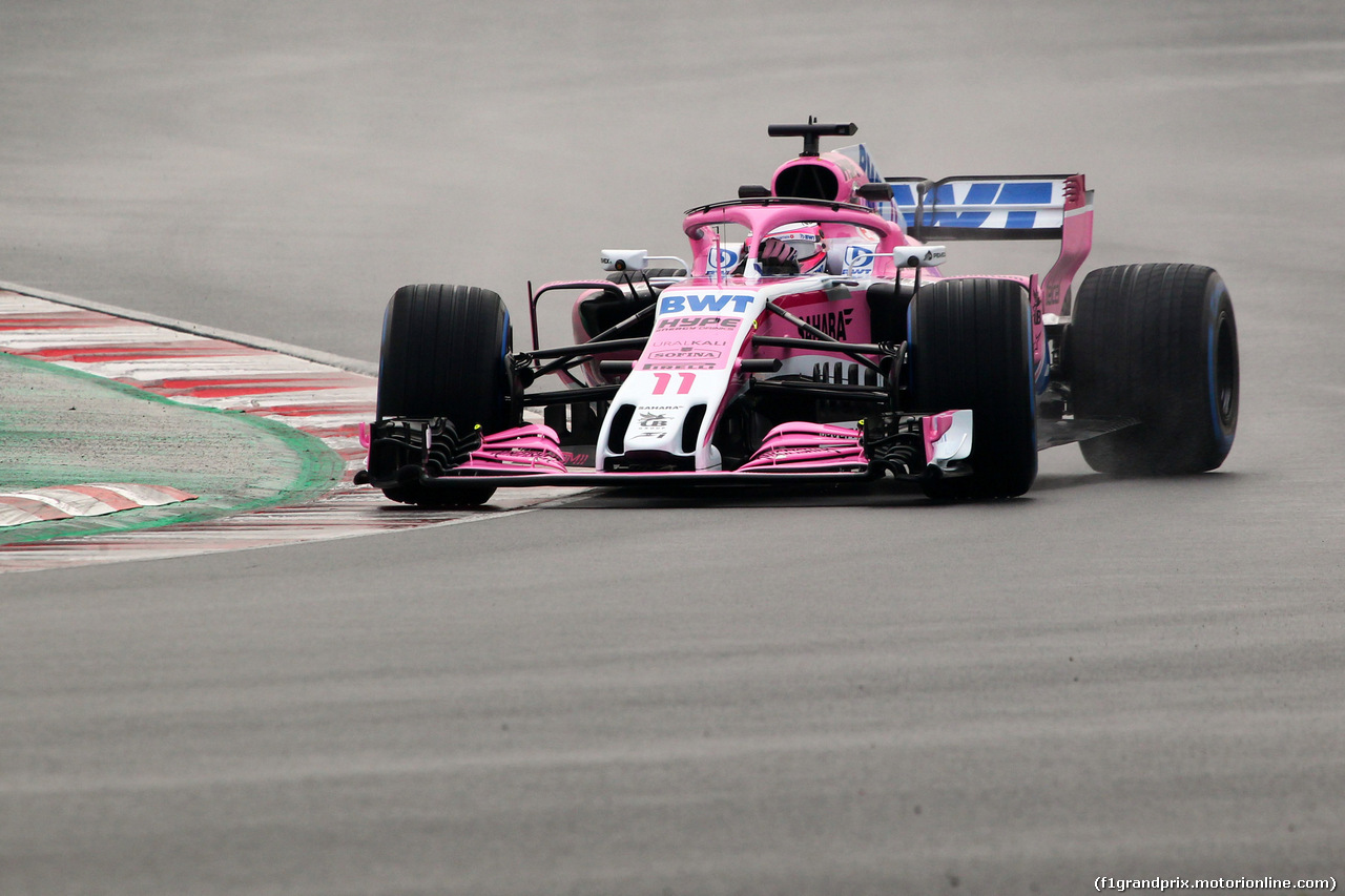 TEST F1 BARCELLONA 1 MARZO, 01.03.2018 - Sergio Perez (MEX) Sahara Force India F1 VJM011