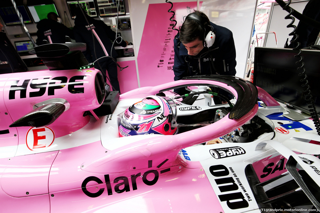 TEST F1 BARCELLONA 1 MARZO, Sergio Perez (MEX) Sahara Force India F1 VJM11.
01.03.2018.
