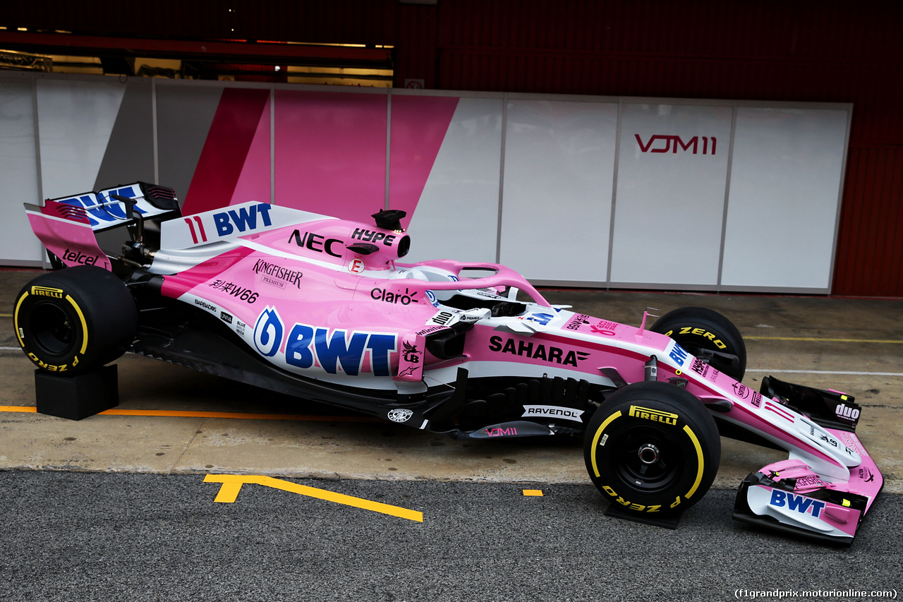 TEST F1 BARCELLONA 26 FEBBRAIO, The Sahara Force India F1 VJM11 is revealed.
26.02.2018.