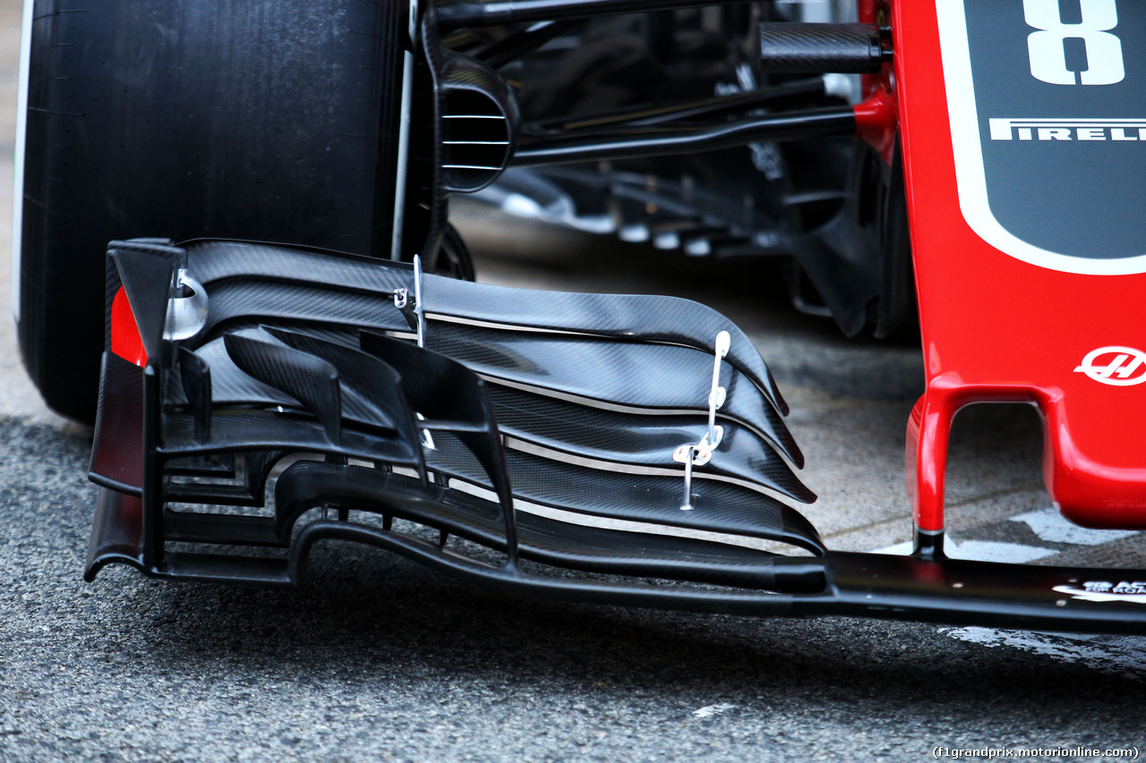 TEST F1 BARCELLONA 26 FEBBRAIO, Haas VF-18 front wing detail.
26.02.2018.