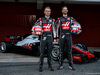 TEST F1 BARCELLONA 26 FEBBRAIO, (L to R): Kevin Magnussen (DEN) Haas F1 Team e Romain Grosjean (FRA) Haas F1 Team reveal the Haas VF-18.
26.02.2018.