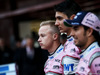 TEST F1 BARCELLONA 26 FEBBRAIO, (L to R): Nikita Mazepin (RUS) Sahara Force India F1 Team Development Driver with Esteban Ocon (FRA) Sahara Force India F1 Team e Sergio Perez (MEX) Sahara Force India F1.
26.02.2018.