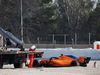 TEST F1 BARCELLONA 26 FEBBRAIO, Fernando Alonso (ESP) McLaren MCL33 in the gravel trap with a wheel missing.
26.02.2018.