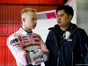 TEST F1 BARCELLONA 26 FEBBRAIO, (L to R): Nikita Mazepin (RUS) Sahara Force India F1 Team Development Driver with Jun Matsuzaki (JPN) Sahara Force India F1 Team Senior Tyre Engineer.
26.02.2018.