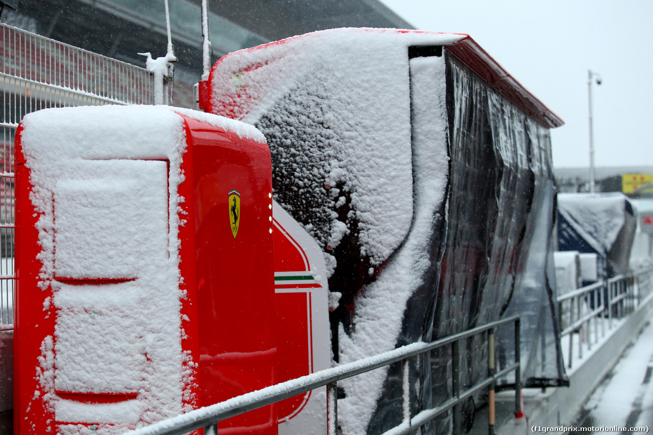 TEST F1 BARCELLONA 28 FEBBRAIO, Track Atmosfera with snow
28.02.2018.