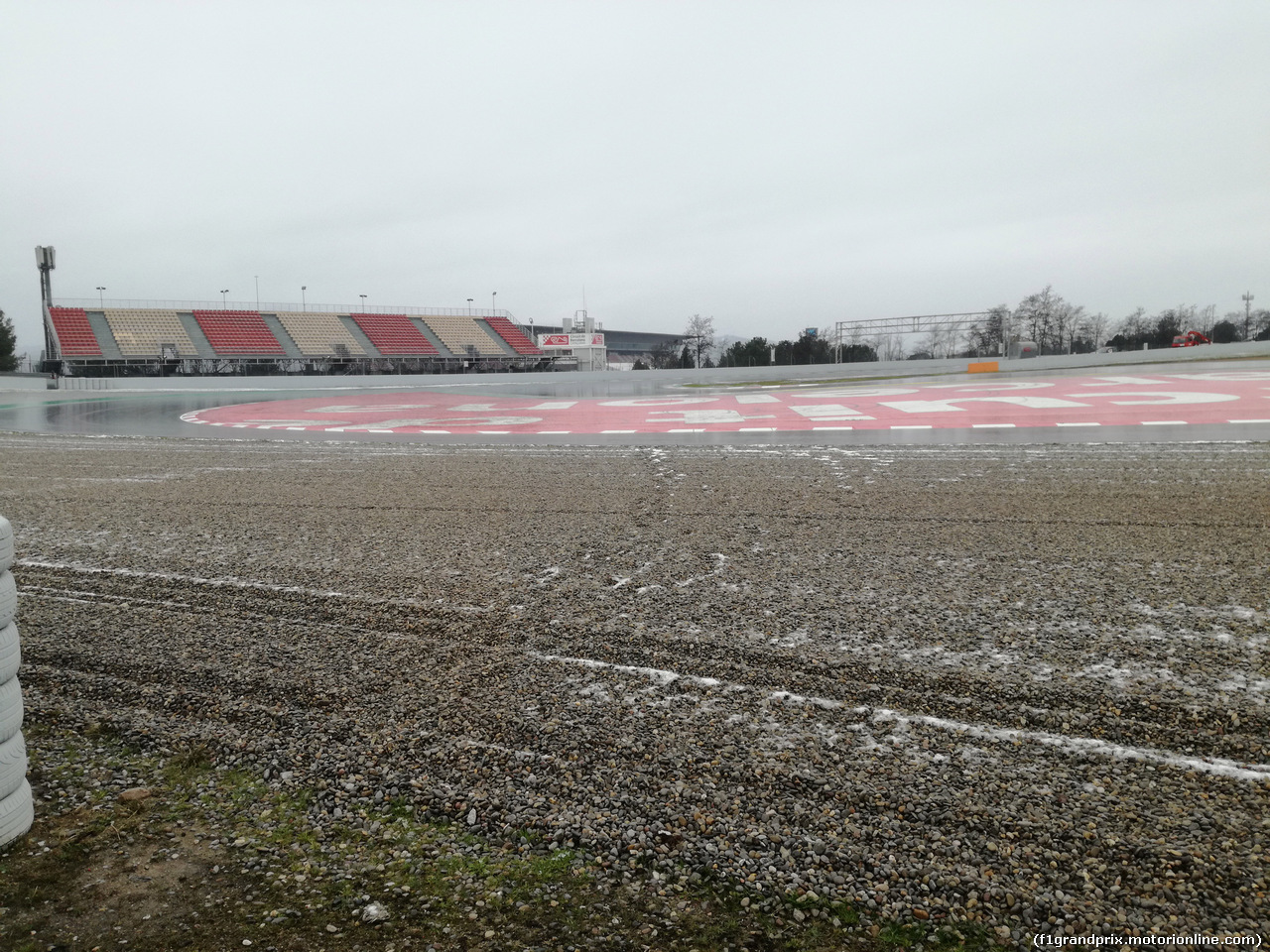 TEST F1 BARCELLONA 28 FEBBRAIO, Track Atmosfera with snow