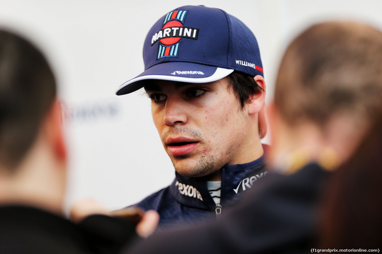 TEST F1 BARCELLONA 6 MARZO, Lance Stroll (CDN) Williams with the media.
06.03.2018.