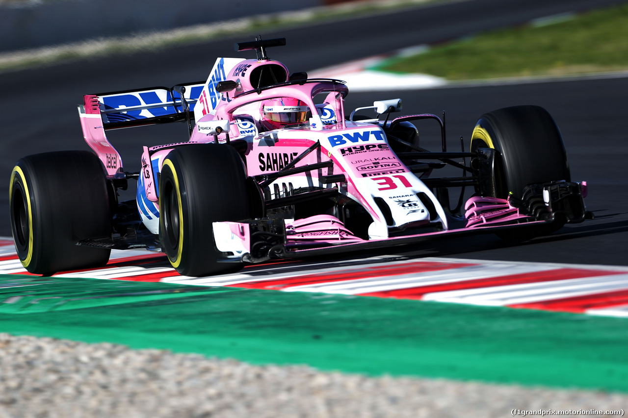 TEST F1 BARCELLONA 7 MARZO, Esteban Ocon (FRA) Sahara Force India F1 VJM11.
07.03.2018.