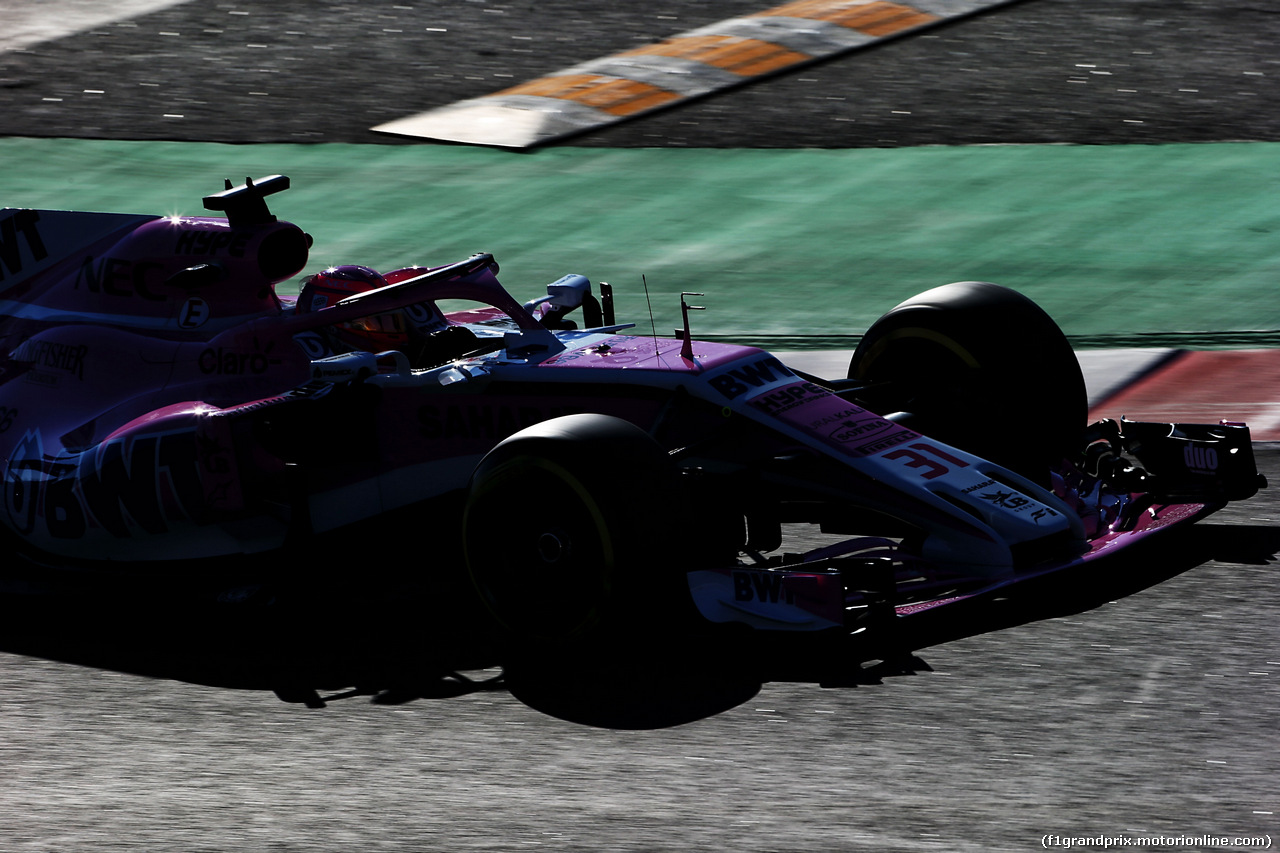 TEST F1 BARCELLONA 7 MARZO, Esteban Ocon (FRA) Sahara Force India F1 VJM11.
07.03.2018.