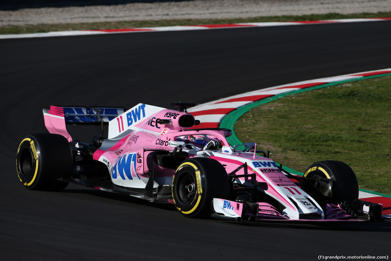 TEST F1 BARCELLONA 8 MARZO, Sergio Perez (MEX) Sahara Force India F1 VJM11.
06.03.2018.