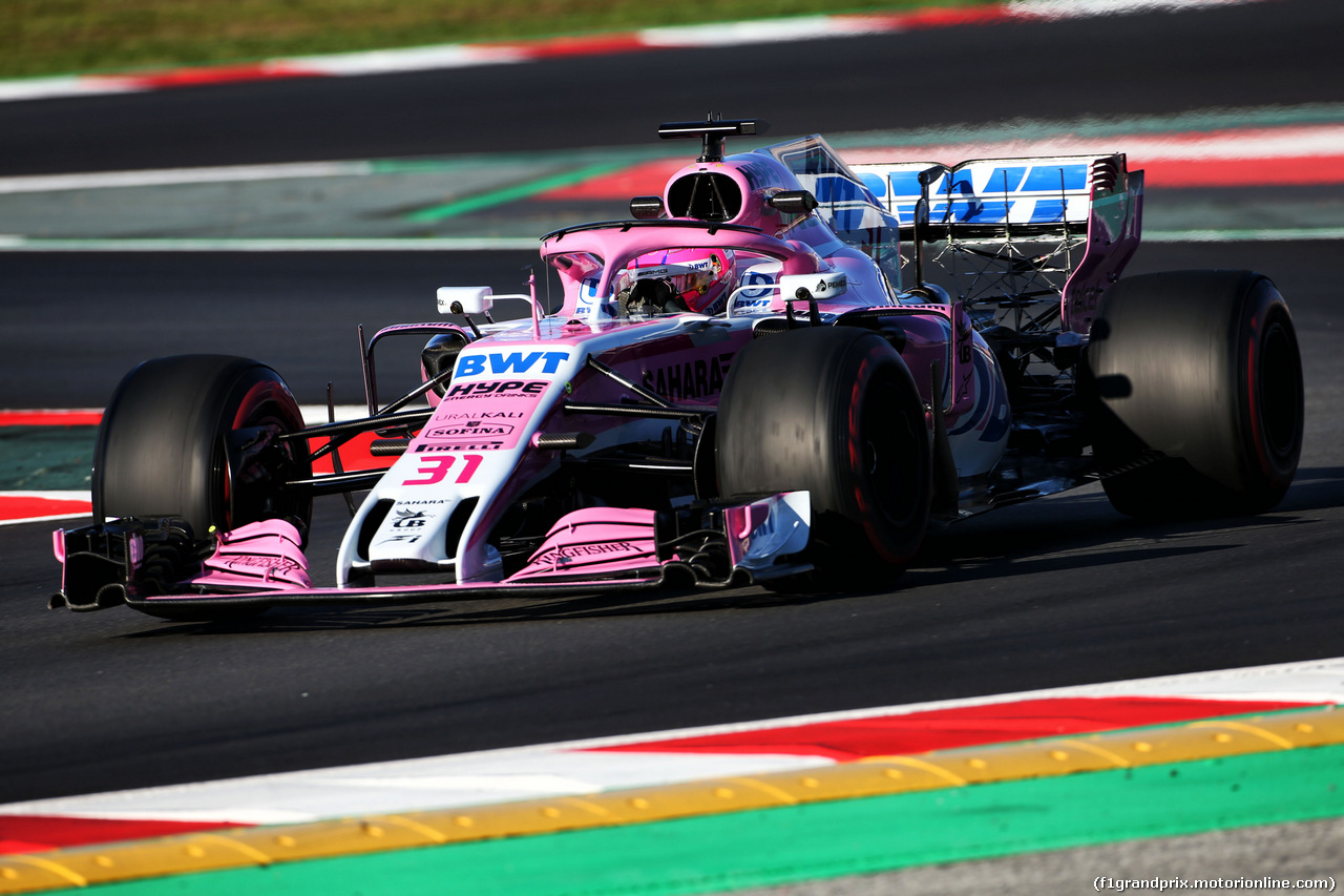 TEST F1 BARCELLONA 8 MARZO, Esteban Ocon (FRA) Sahara Force India F1 VJM11.
07.03.2018.