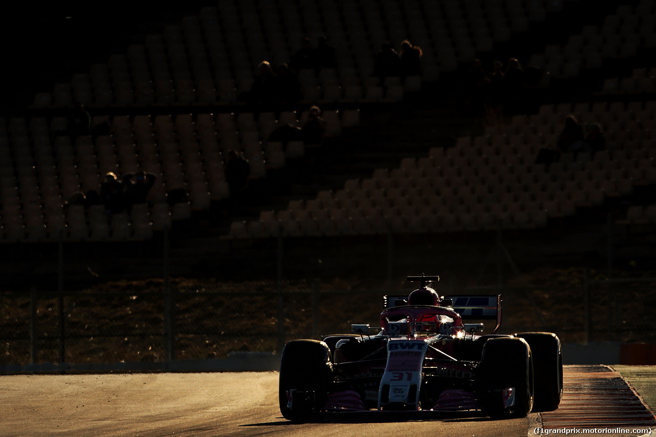 TEST F1 BARCELLONA 8 MARZO, Esteban Ocon (FRA) Sahara Force India F1 VJM11.
07.03.2018.