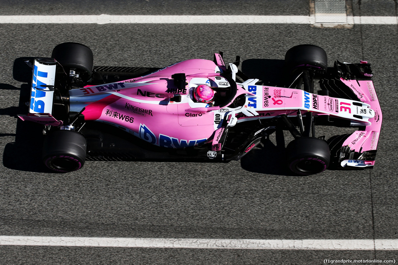 TEST F1 BARCELLONA 8 MARZO, Esteban Ocon (FRA) Sahara Force India F1 VJM11.
07.03.2018.