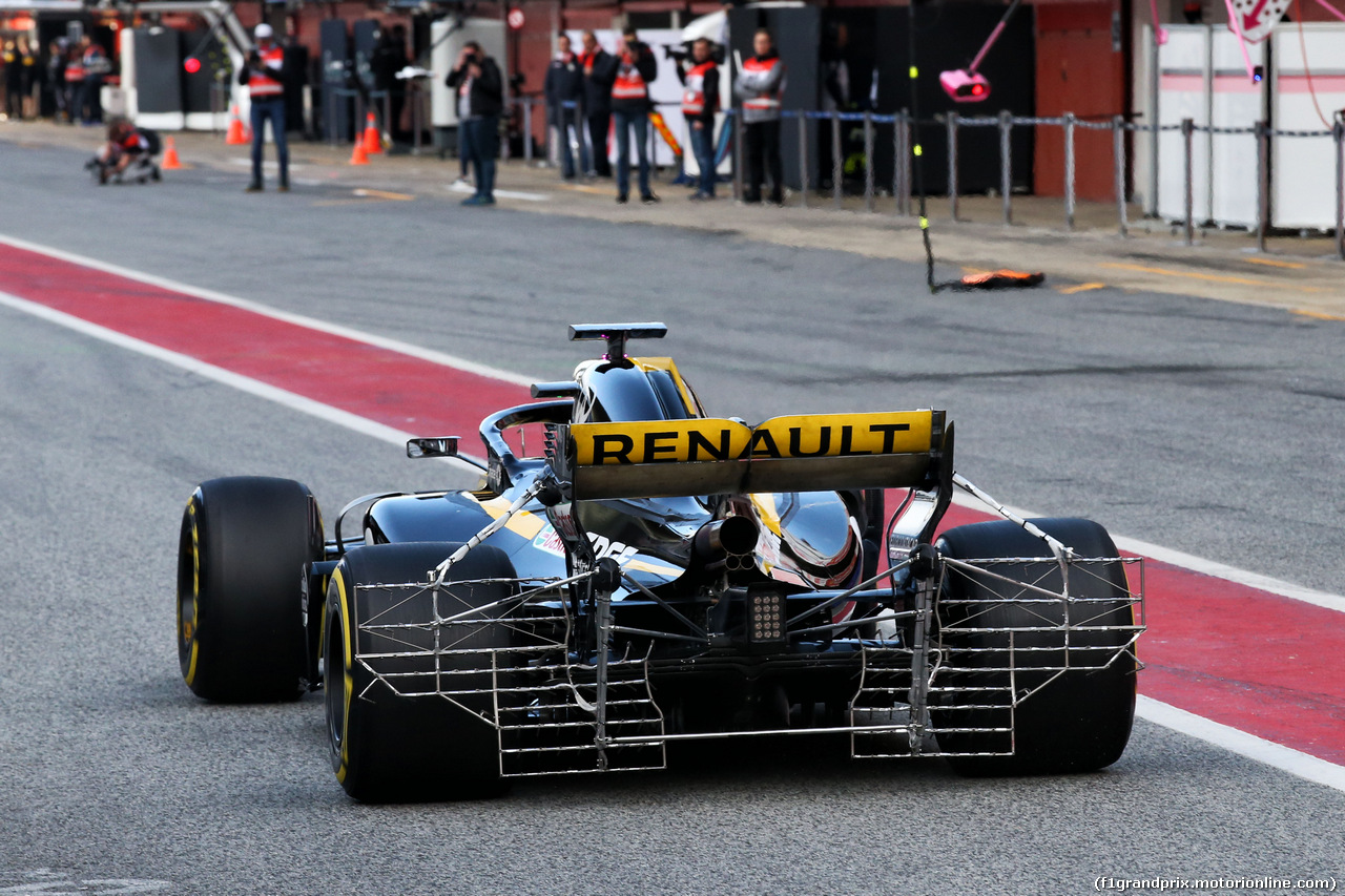 TEST F1 BARCELLONA 8 MARZO, Nico Hulkenberg (GER) Renault Sport F1 Team RS18 running sensor equipment.
08.03.2018.