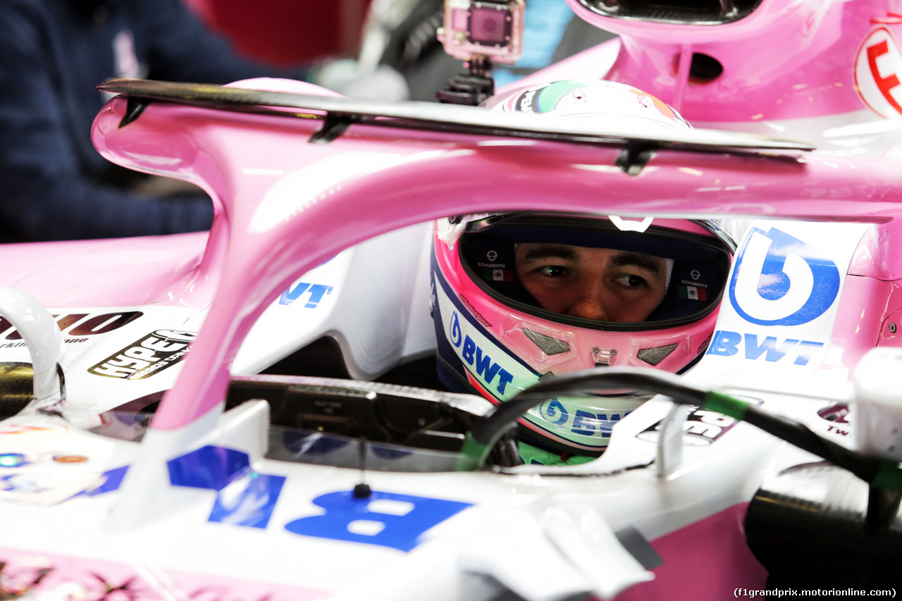 TEST F1 BARCELLONA 8 MARZO, Sergio Perez (MEX) Sahara Force India F1 VJM11.
08.03.2018.