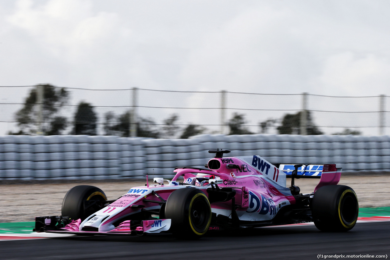 TEST F1 BARCELLONA 8 MARZO, Sergio Perez (MEX) Sahara Force India F1 VJM11.
08.03.2018.