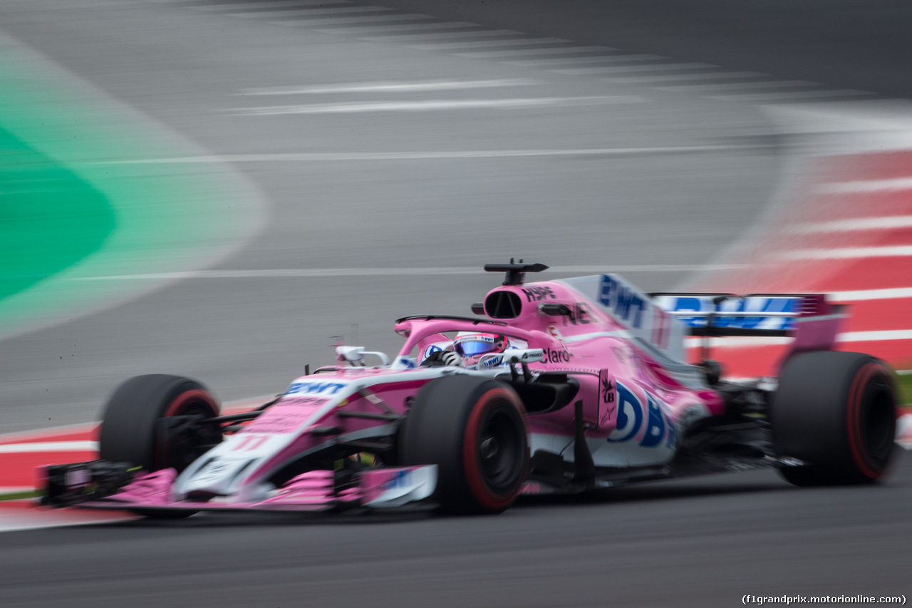 TEST F1 BARCELLONA 8 MARZO, Sergio Perez (MEX) Sahara Force India F1 VJM11.
08.03.2018.