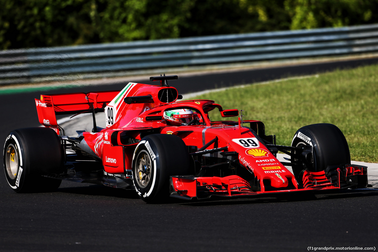 TEST F1 UNGHERIA 31 LUGLIO, Antonio Giovinazzi (ITA) Ferrari SF71H Test Driver.
31.07.2018.