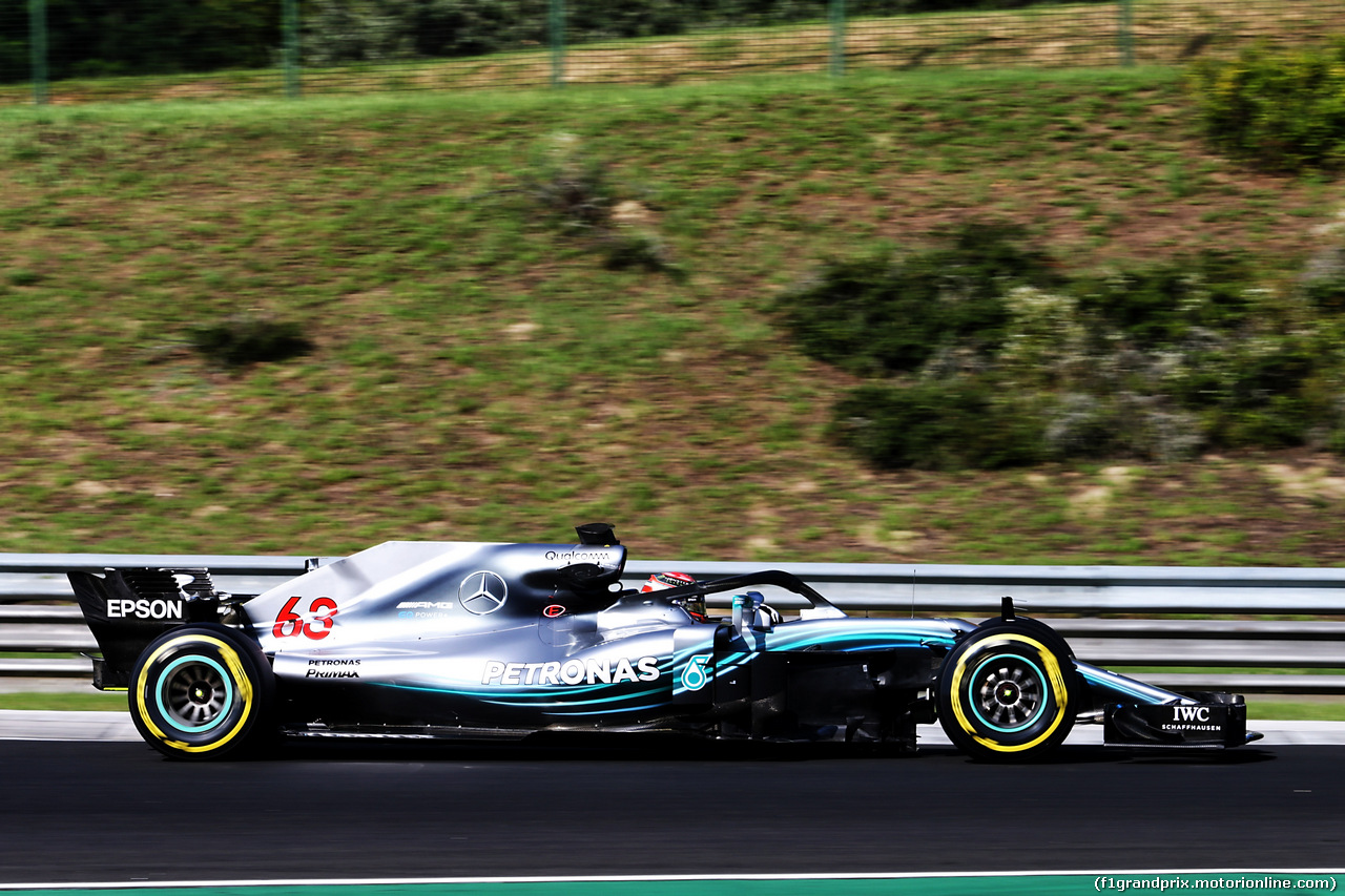 TEST F1 UNGHERIA 31 LUGLIO, George Russell (GBR) Mercedes AMG F1 W09 Reserve Driver.
31.07.2018.