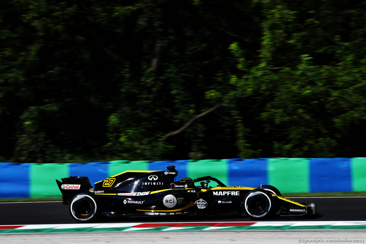 TEST F1 UNGHERIA 31 LUGLIO, Nico Hulkenberg (GER) Renault Sport F1 Team RS18.
31.07.2018.