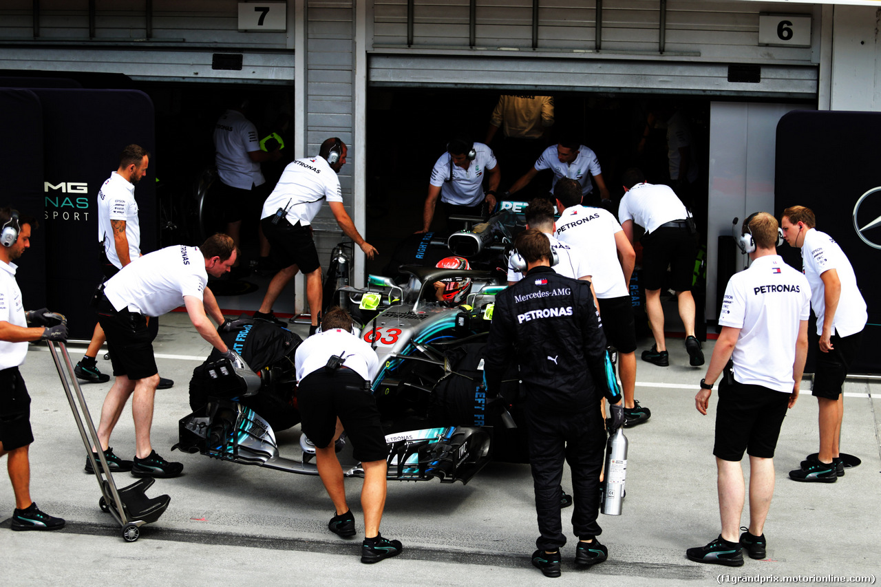TEST F1 UNGHERIA 31 LUGLIO, George Russell (GBR) Mercedes AMG F1 W09 Reserve Driver.
31.07.2018.