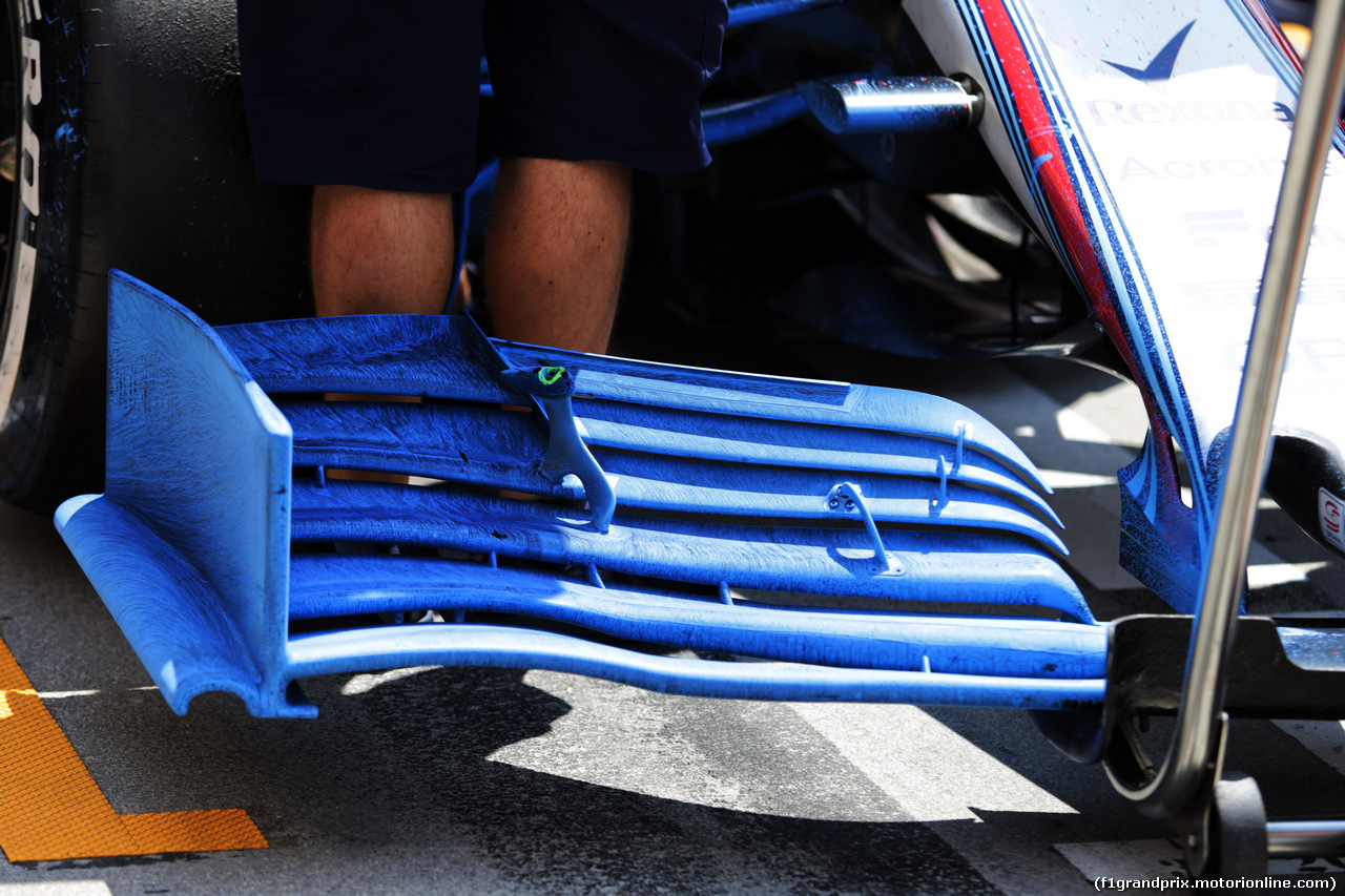 TEST F1 UNGHERIA 31 LUGLIO, Williams FW41 front wing with flow-vis paint.
31.07.2018.