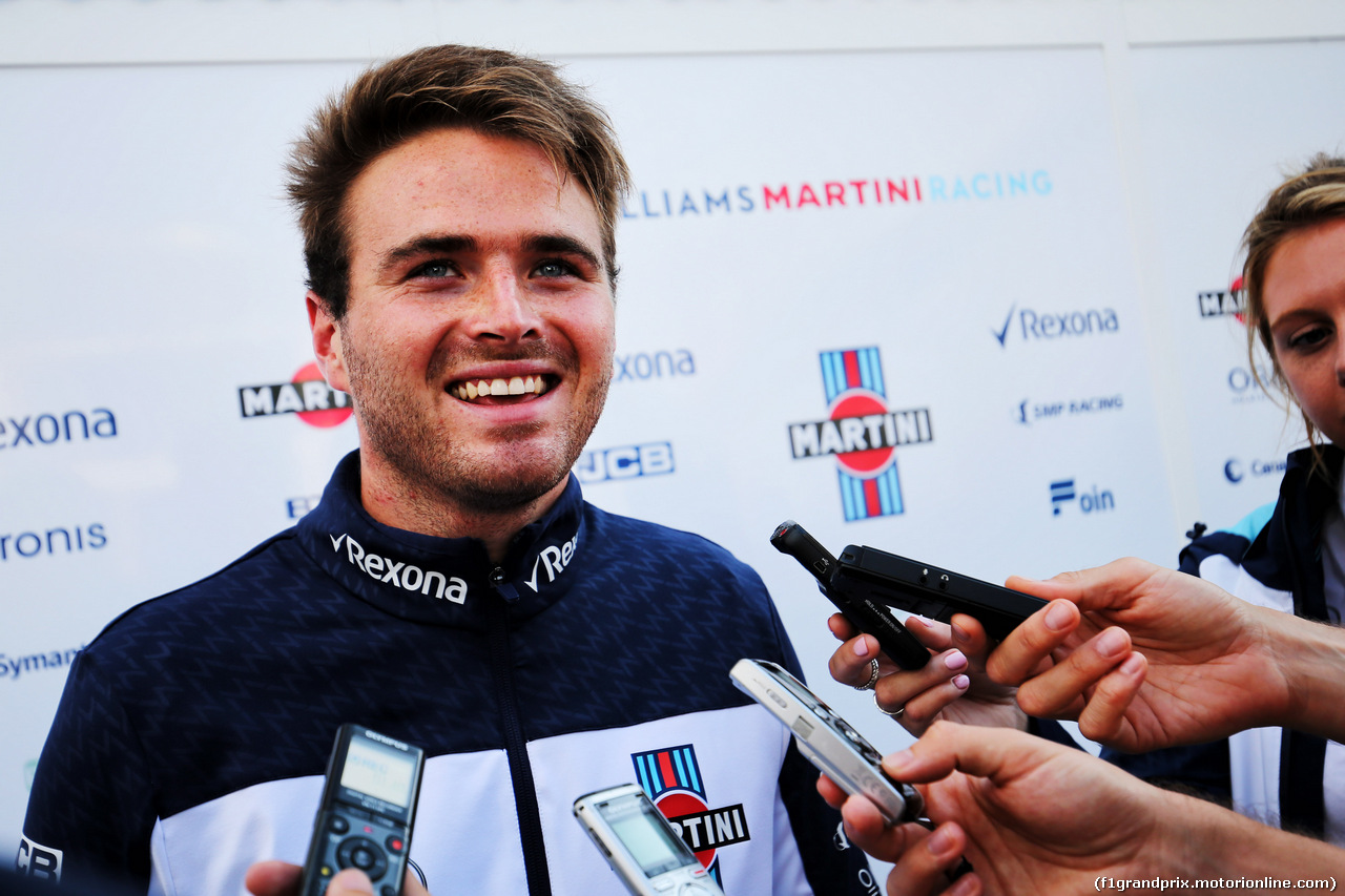TEST F1 UNGHERIA 31 LUGLIO, Oliver Rowland (GBR) Williams Test Driver with the media.
31.07.2018.