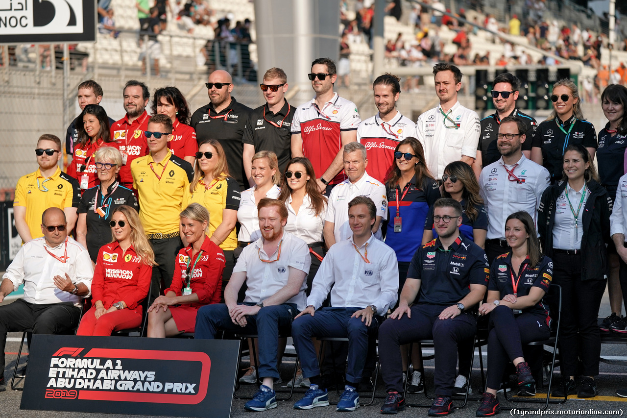GP ABU DHABI, End of year Press Officers photograph.
01.12.2019.