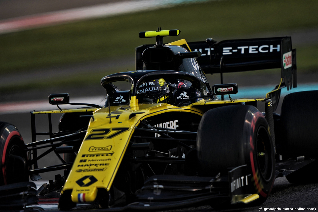GP ABU DHABI, Nico Hulkenberg (GER) Renault F1 Team RS19.
01.12.2019.
