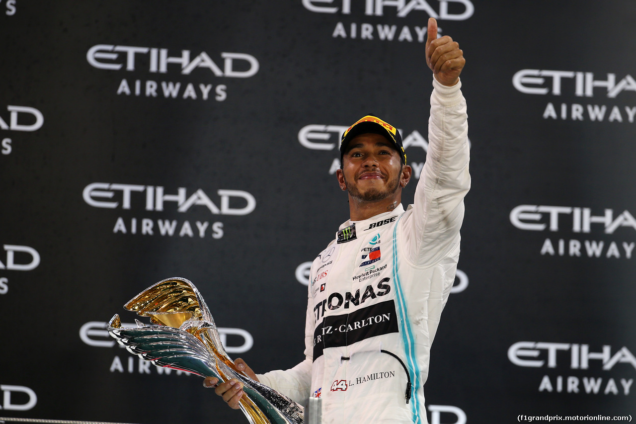 GP ABU DHABI, 1st place Lewis Hamilton (GBR) Mercedes AMG F1 W10.
01.12.2019.