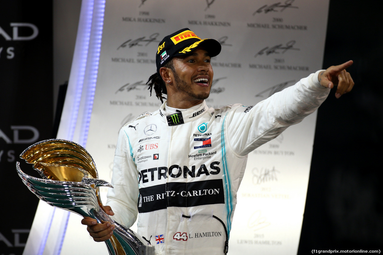 GP ABU DHABI, 1st place Lewis Hamilton (GBR) Mercedes AMG F1 W10.
01.12.2019.
