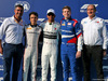GP ABU DHABI, (L to R): Michael Masi (AUS) FIA Gara Director; Nyck De Vries (NLD) ART Grand Prix, F2 Champion; Lewis Hamilton (GBR) Mercedes AMG F1, F1 World Champion; Robert Shwartzman (RUS) Prema Racing, F3 Champion; Bruno Michel (FRA) F2 e F3 CEO.
01.12.2019.