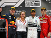 GP ABU DHABI, The podium (L to R): Max Verstappen (NLD) Red Bull Racing, second; Britta Seeger, Member of the Board of Management for Mercedes-Benz Cars Marketing e Sales; Lewis Hamilton (GBR) Mercedes AMG F1, vincitore; Charles Leclerc (MON) Ferrari, third.
01.12.2019.