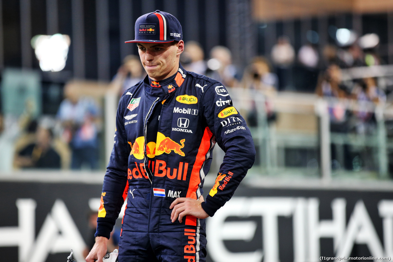 GP ABU DHABI, Max Verstappen (NLD) Red Bull Racing in qualifying parc ferme.
30.11.2019.