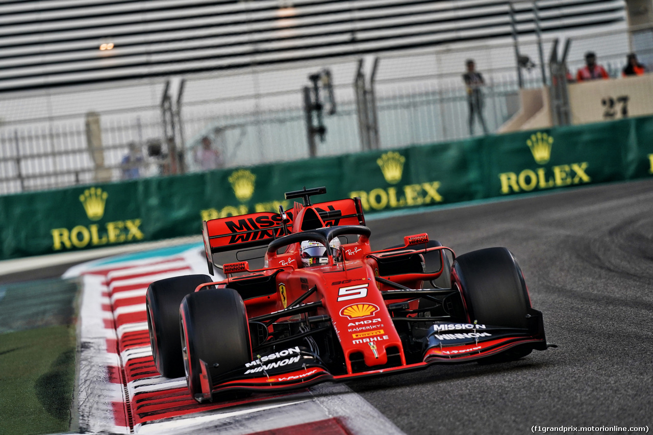 GP ABU DHABI, Sebastian Vettel (GER) Ferrari SF90.
30.11.2019.